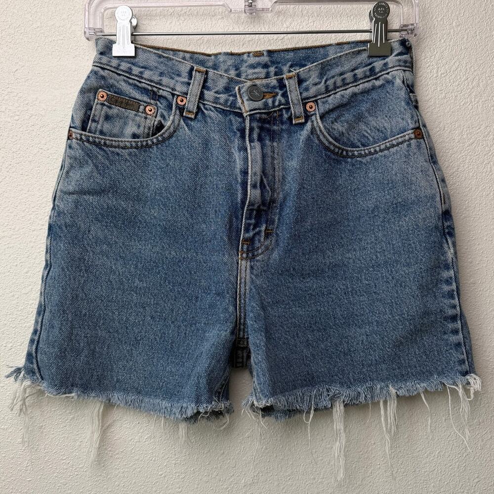 Calvin Klein Medium Wash Cutoff Shorts Womens 6 2/4